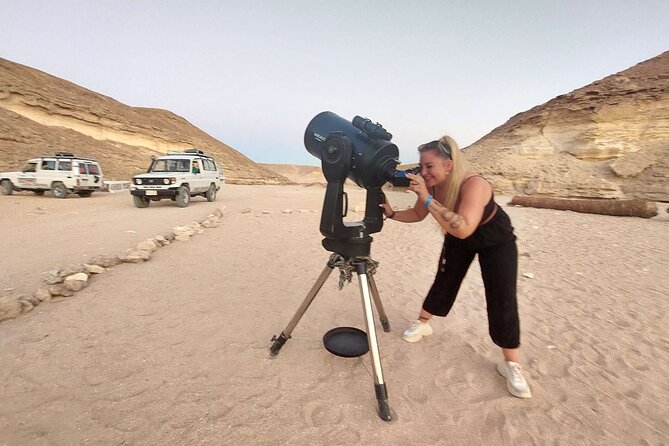 Camel Ride, Bedouin Dinner & Stargazing in 4X4 Jeep Safari in Hurghada - Sunset views before the Bedouin camp