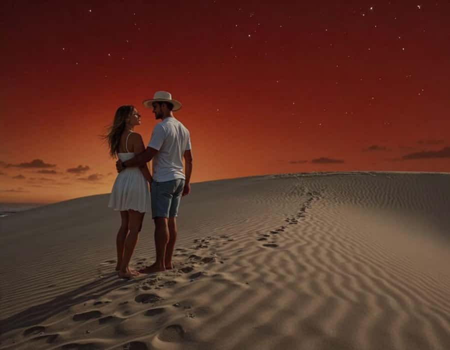 Doha : Night Desert Safari with Dune Bashing & Stargazing - The Inland Sea, where sand meets water