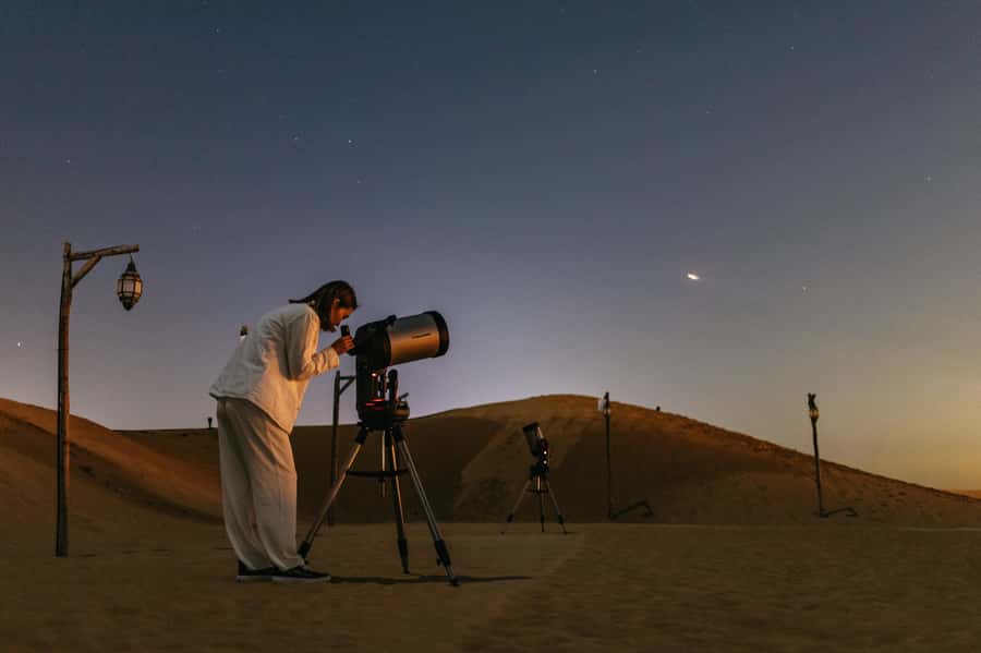 Dubai: Overnight Safari, Dinner, Stargazing & Al Khayma Camp - Lahbab’s red dunes, dune bashing, and sandboarding