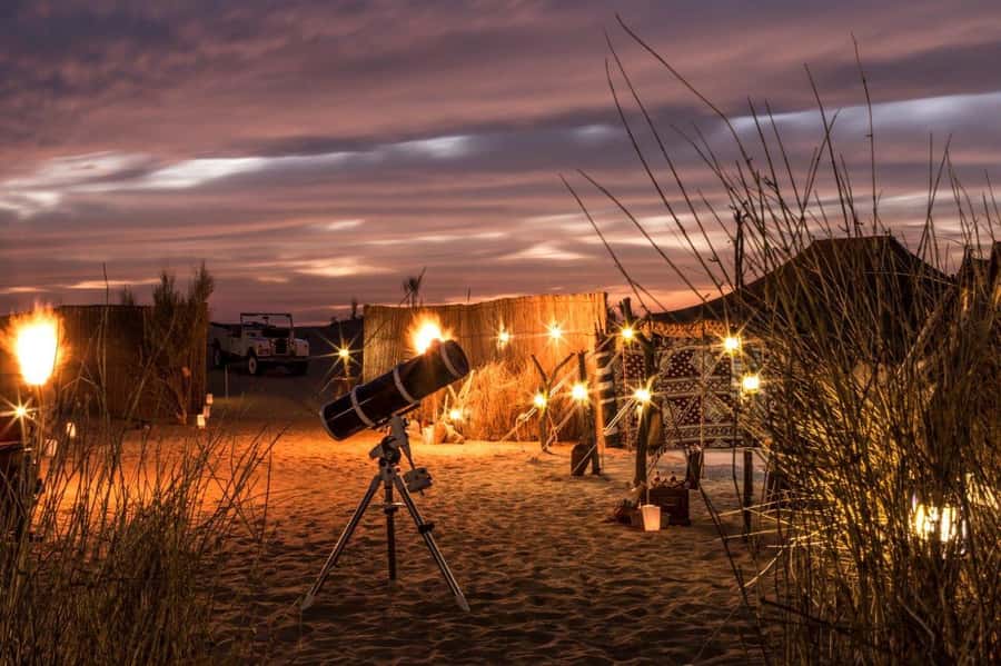 Dubai: Private Night Safari & Astronomy with 3-Course Dinner - Leaving Dubai for a quieter desert night