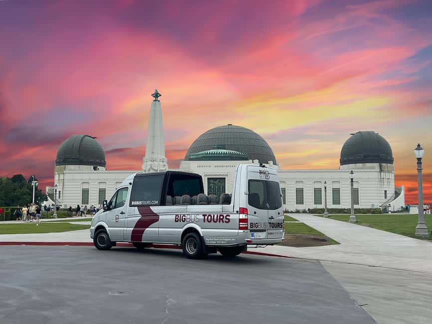 From Los Angeles: Griffith Observatory Open-top Sunset Tour - Riding the open-top Mercedes minibus