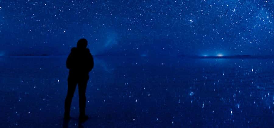 From Uyuni: Salar de Uyuni Stargazing and Sunset/Dawn - Salt water reflections after dark