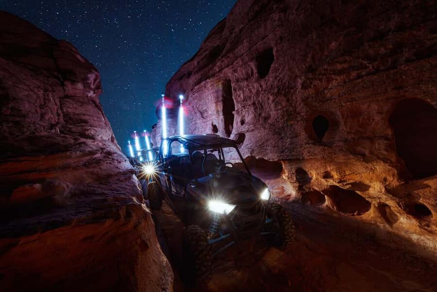 Greater Zion: Dark Sky UTV Tour with Stargazing - Setting out from Sand Hollow after sunset