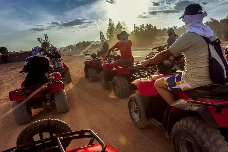 Hurghada: Safari 5<em>1 Quad, Stargazing, Horse ride w/ Dinner – Quick points before you book’ /></p>
<ul>
<li><strong>Several activities in one evening:</strong> Quad riding, buggy biking, camel riding, horse riding, dinner, dancing, and stargazing are combined in one package.</li>
<li><strong>The quad route is generally easy:</strong> You ride on prepared desert tracks, so it suits beginners, though confident riders may find it less demanding than expected.</li>
<li><strong>The astronomer can be a highlight:</strong> The best sessions include explanations of stars, planets, constellations, and galaxies through a telescope.</li>
<li><strong>Camp lighting is the key weak point:</strong> If floodlights are on near the viewing area, the sky may look little better than it does from home.</li>
<li><strong>Pickup fees vary by resort:</strong> Hurghada pickup is available, while El Gouna, Soma Bay, Safaga, and some other areas may cost extra.</li>
<li><strong>The $32 price is strong value:</strong> It is especially good if you want one convenient evening that combines transport, food, entertainment, and activities.</li>
</ul>
<h2>What the $32 package actually gives you</h2>
<p><img width="866" height="650" decoding="async" src=