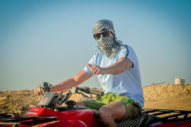 Hurghada: Stargazing, Camel Ride, Quad Bike, Bedouin Dinner, Show - The 25-kilometer quad ride into the Sahara