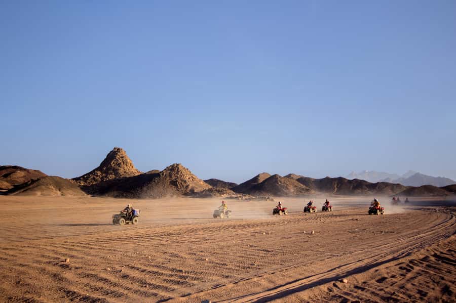 Hurghada: Sunset Quad Bike, Camel w/ Opt Stargazing and BBQ - Sunset, photographs, and the short camel ride