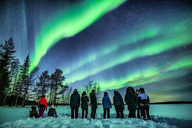 Levi: Aurora Borealis Tour and Stargazing Experience - Rautusjärvi: stars, ice, and a possible double sky