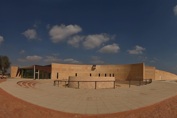Mleiha Dubai Desert Overnight Camping Stargazing with BBQ Dinner - Mleiha Archaeological Centre and the Fossil Rock setting