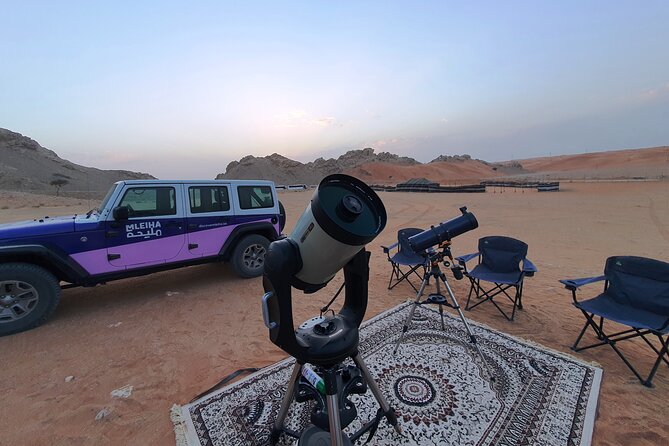 Mleiha Dubai Desert Overnight Camping Stargazing with BBQ Dinner - BBQ dinner by the bonfire