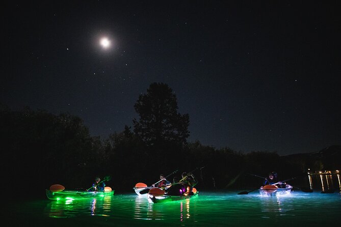 Nighttime LED Stargazing Clear Kayak Tour on Lake Tahoe - Getting ready for the first paddle