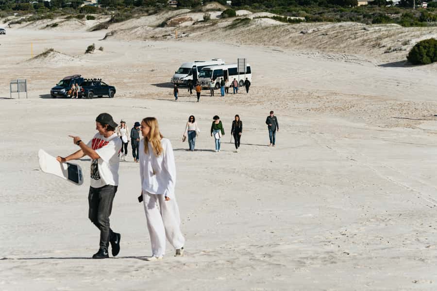 Pinnacles Desert: Sunset BBQ & Stargazing Tour +Sandboarding - BBQ dinner beneath the evening sky