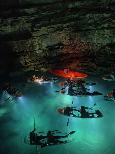 Pula: Night Tour in Transparent Kayak with Stargazing - Paddling beneath the LED lights