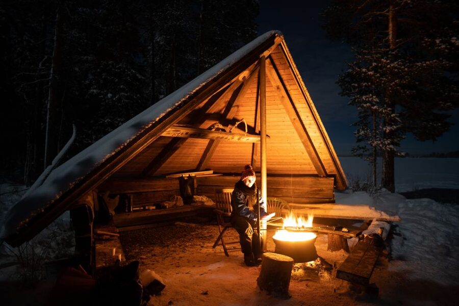Rovaniemi: Night Sky lappish Barbecue - Leaving Rovaniemi for a darker sky
