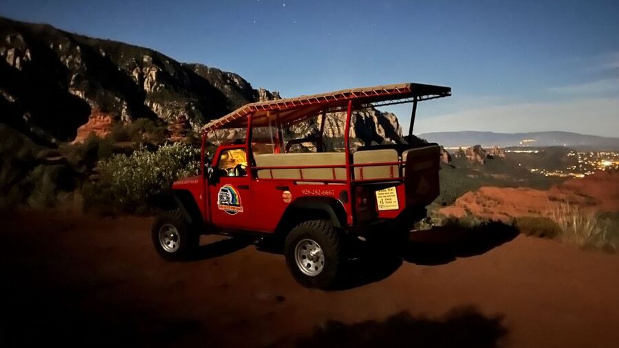 Sedona: Private Stargazing Tour with a Local Guide - Red-rock formations after sunset