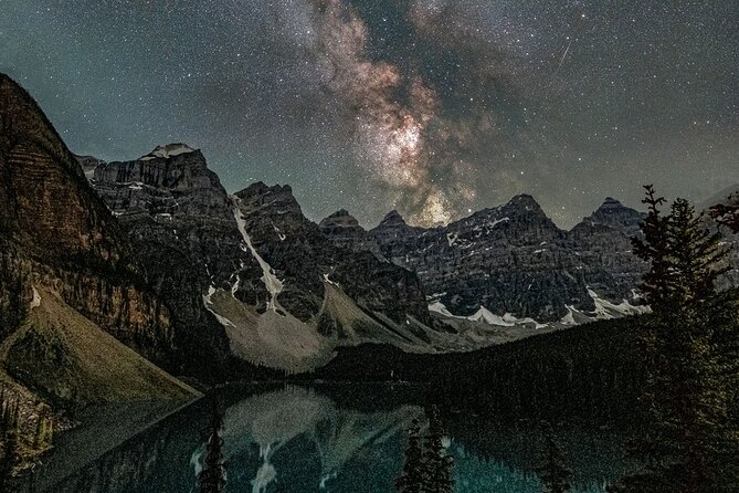 Sunset at Moraine Lake & Stargazing Tour from Canmore/Banff - Morant’s Curve: a quick railway photograph